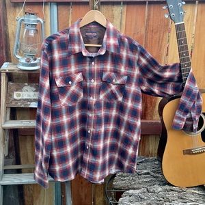 Vintage woodland flannel button-down.